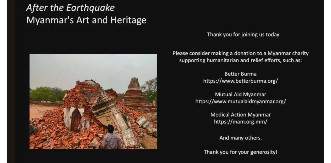 In the Wake of the Earthquake: Preserving Myanmar’s Artistic and Cultural Legacy